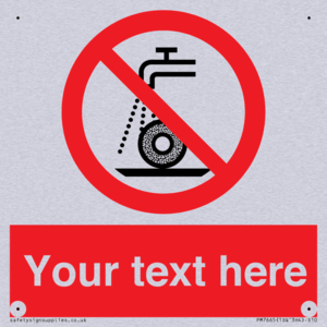 Custom prohibition Do not use for wet grinding